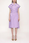 Lila Poplin gömlek elbise 93528 | 38