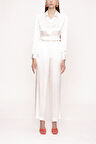 Ekru Beli lastikli bol kesim pantolon 41621 | M