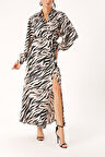 Zebra Desen Bol kesim gömlek elbise 94356 | M
