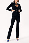 Siyah Dar kalıp klasik blazer ceket 61170 | L