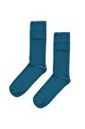 Solid Tall Petrol Mavi Unisex Çorap