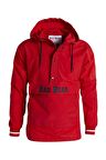 Hurricane Windbreaker Crimson Red Kırmızı Kanguru Cep Erkek Rüzgarlık