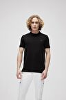 Pure Siyah Polo Yaka Erkek T-Shirt