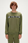 Reflect Bear Crewneck Thyme Yeşil  Erkek Sweatshirt