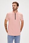 Cord Polo Yaka Pembe Erkek Tişört