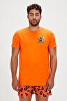 Bite Turuncu Baskılı Erkek Tişört