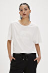 Holly Beyaz Baskılı Kadın Tişört