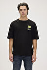 Alfeo Siyah Erkek Baskılı Tişört