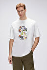 Bad Bear Collis Beyaz Erkek Baskılı Tişört