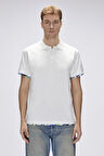 Rubin Beyaz Polo Yaka Erkek Tişört