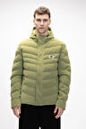 Barcelona Soluk Yeşi̇l Puffer Kapüşonlu Erkek Mont