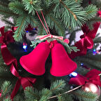 YILBAŞI KADİFE ÇAN BORDO 2LI 10x20CM AST7302