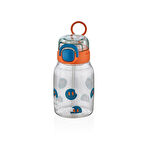 Shotay Çocuk Su Matarası Tritan Pipetli Turuncu 600Ml