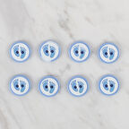 Loren Crafts mavi 8 li ayak izi düğme - 441