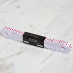 Loren Crafts 1cm 10 mt Beyaz Saten Puantiyeli Kurd