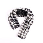 Kadın Diggi Kürk Atkı 86 cm Siyah Beyaz