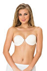 Desteksiz Balenli Şeffaf Bant Straplez Dekolte Sütyeni 721