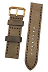 24 mm Kahverengi Kalın Slazenger Orijinal Hakiki Deri Saat Kordonu