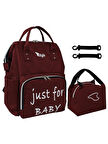 Stylo Star Takım Baskılı Just Bebek Bakım Çantası ve Termos Çanta Bordo