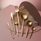 Jumbo 9000 Titanyum Gold 84 Parça 12 Kişilik Çatal Kaşık Bıçak Seti