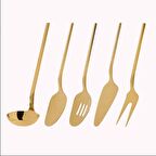 Jumbo 5100 5 Parça Titanyum Gold Servis Seti