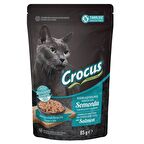 Crocus Tahılsız Kısırlaştırılmış Kedi Somonlu Jöleli Pouch Yaş Mama 85 G