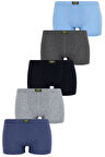 Erkek Çocuk Desensiz Boxer 5 Li Paket Karışık Renk Boxer