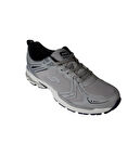 JUMP Erkek Siyah Beyaz Gri Fileli Memory Kalın Taban Koşu Yürüyüş Spor Ayakkabı