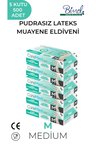 LATEKS PUDRASIZ MUAYENE ELDİVENİ M-5 PAKET 100'LÜ Tek Ebat