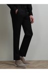 Siyah Düz Dokuma Fitted Fit Klasik Yün Karışımlı Pantolon