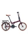 Carraro Flexi 121 20 Jant Katlanabilir Bisiklet 21 Vites (mat Viola, Bakır)