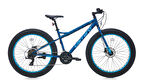 Carraro Fat Bike HD Fren 21 Vites 26 Jant Fat Bike Bisiklet Mat Koyu Mavi Açık Mavi 43 Kadro