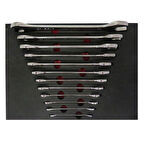 Brio Anahtar İki Ağız Set 12 Parça 6X7-30X32 Sünger Yataklı