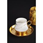 Acar 6lı Porselen Mermer Desen Kahve Fincan Takımı KOH-010670 