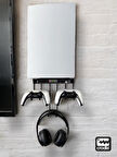 2'li Fırsat Ps5 Ve Ps5 Slim Duvar Standı Joystick Konsol Tutacağı Playstation 5 Stand set