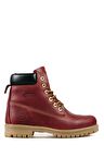 Hammer Jack Hakiki Deri  Bordo Full-Up Unisex Bot