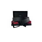 Fossil Siyah Suni Deri 4,5 cm Erkek Kemeri 130 cm