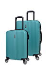 Elatae 2'li Valiz Seti Orta Boy - Kabin Boy Turkuaz 1020