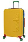 United Colors Of Benetton Lüx Abs Büyük Boy Valiz Sarı BNT500
