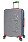 United Colors Of Benetton Lüx Abs Büyük Boy Valiz Gri BNT500