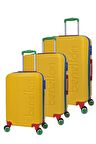 United Colors Of Benetton Lüx Abs 3'lü Valiz Seti Sarı BNT500