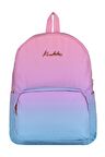 Elatae Çok Gözlü Su Geçirmez Neon Kumaş Kız Çocuk Okul Çantası Mavi-Pembe K1559