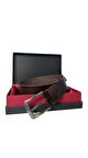 Fossil Kahverengi Hakiki Düz Deri Spor 4 cm Erkek Kemeri-120