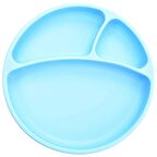 Oioi Porsiyon Vakum Tabanlı Silikon Tabak - Mavi