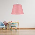 Sofia Konik Tavan Sarkıt Pembe Kırçıl Kumaş Çocuk Odası Hol Mutfak Avize