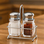 Porsima Pbt-568 2li Metal Standlı Akrilik Tuzluk Biberlik Seti