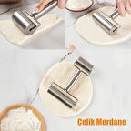 Porsima 226 Çelik Pratik Rulo Pürüzsüz Çift Yönlü Merdane Oklava