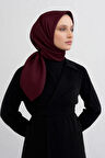 Armine Koyu Bordo Düz Renk Tivil İpek Eşarp 10D02 - 200