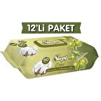 Sleepy Doğal Alkolsüz 12 x 90 Yaprak 12 Paket Islak Mendil