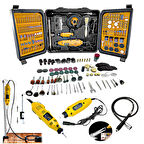 STİLMAX  Alman Style  405 Parça Devir Ayarlı Gravür Oyma Makinesi Dremel Taşlama Zımpara  Seti  450W